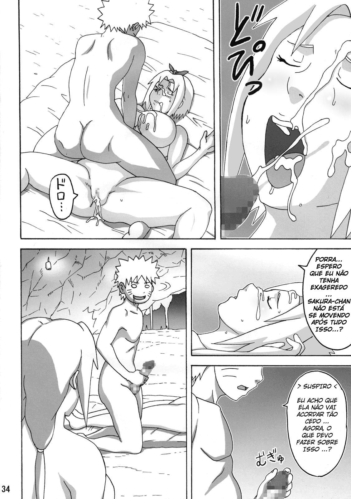 Naruto Pornô: A buceta da vovó Tsunade 02 - Foto 33
