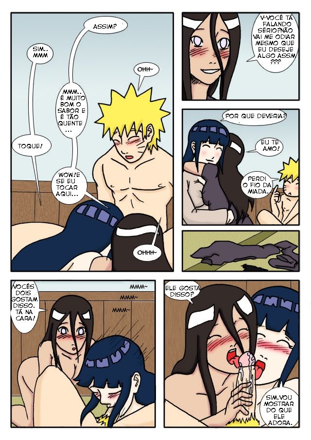 Naruto transa com às irmãs Hyuga