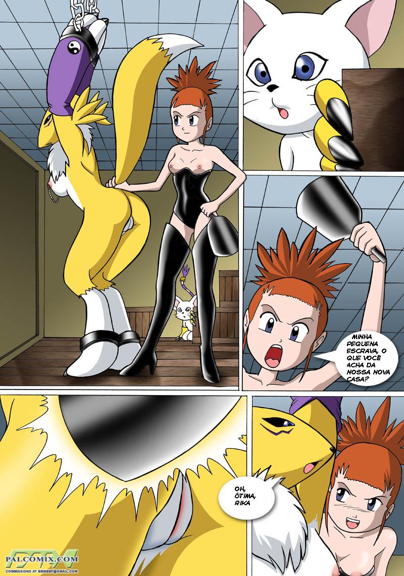Digimon Hentai: Tailmon aprende fazer sexo