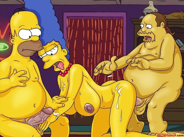Homer Simpsons dando sua esposa pro amigo