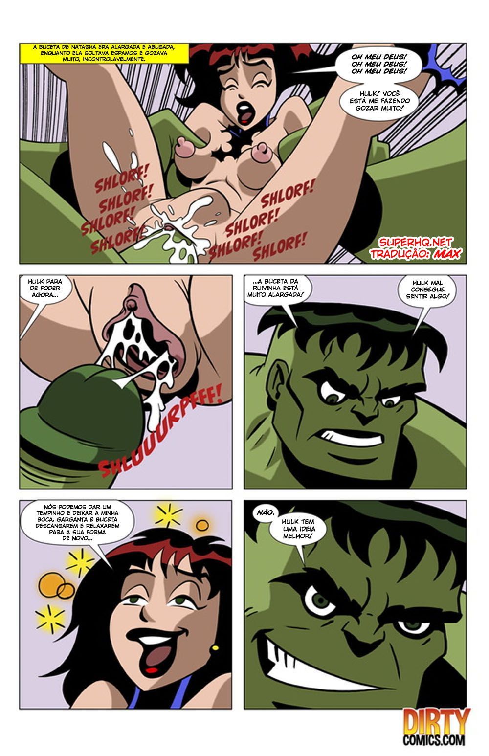 Hulk fode Natasha em HQ Erótico - Foto 8