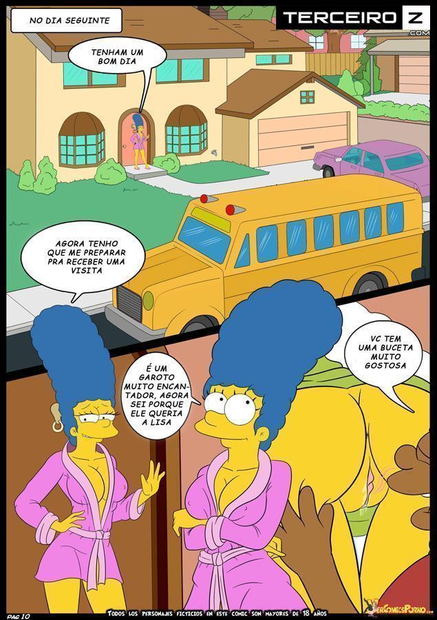 Neguinho da escola comendo Marge Simpson - Foto 11