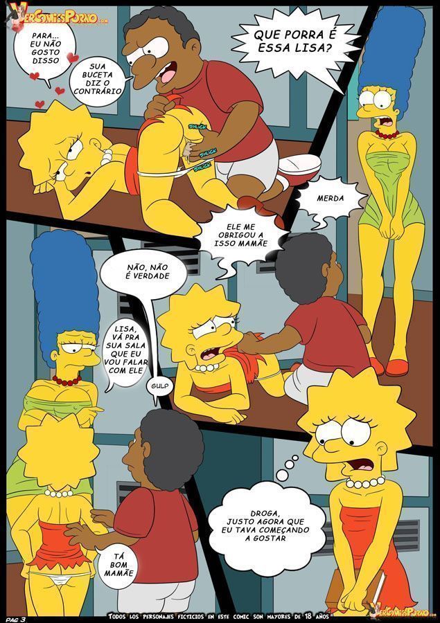 Neguinho da escola comendo Marge Simpson - Foto 4