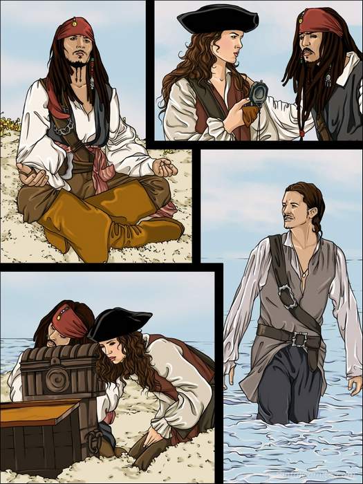 Quadrinhos de sexo Piratas do Caribe - Foto 1