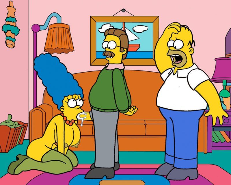 Marge transa com vizinho Ned