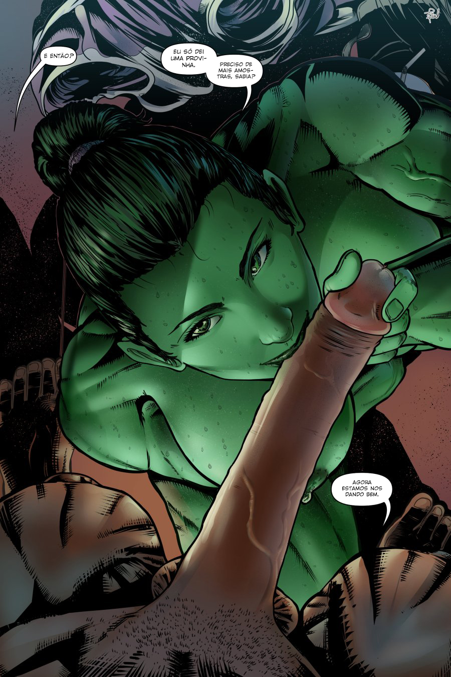 She-Hulk com tesão na academia fodendo