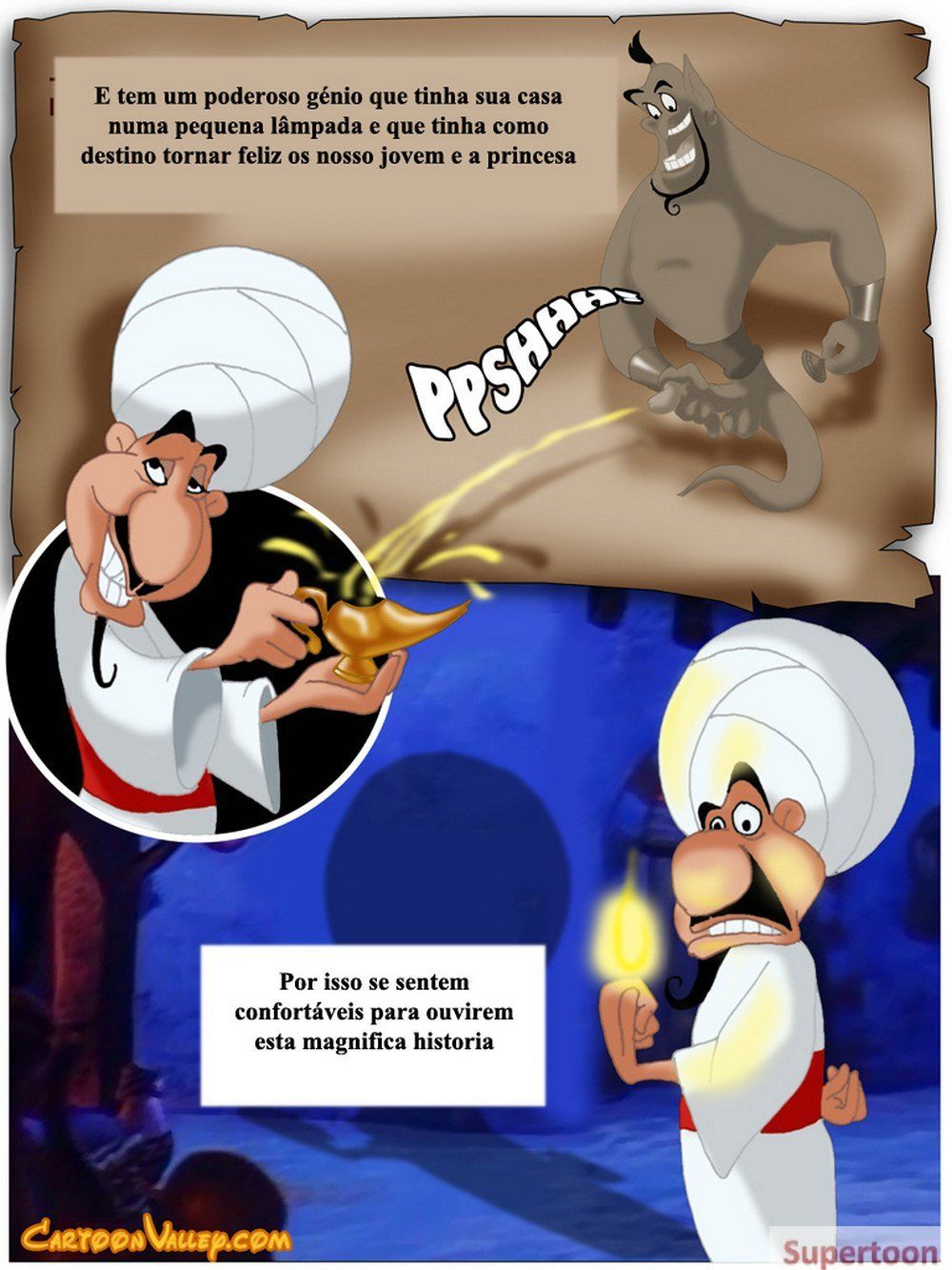 Quadrinhos pornô Aladdin