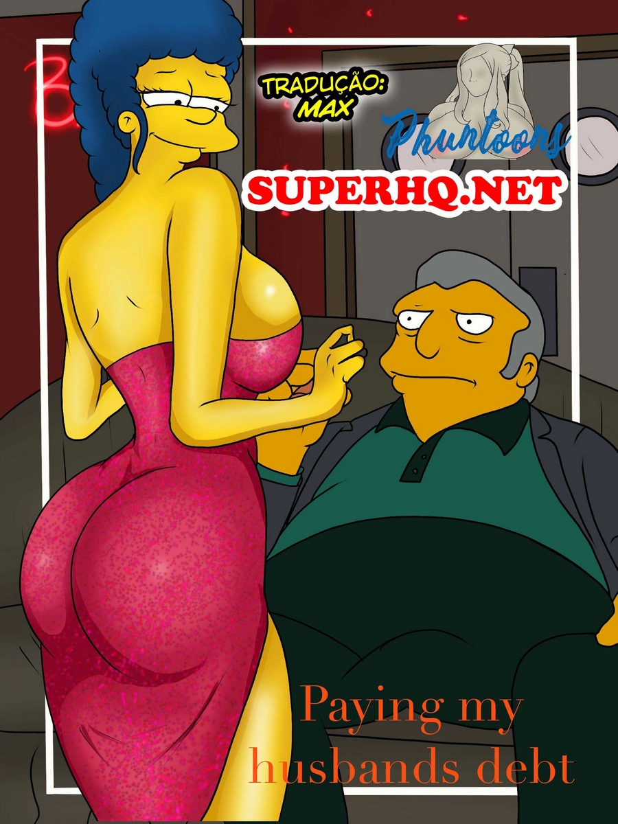 Simpsons HQ Pornô: Marge pagando débito de Homer - Foto 1