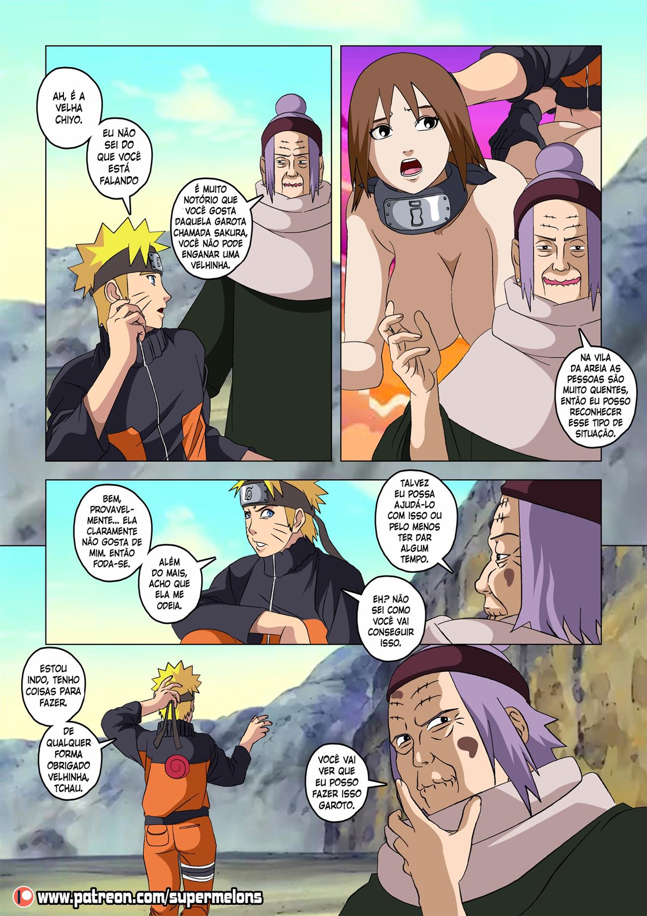 Naruto Pornô: Vadias da areia