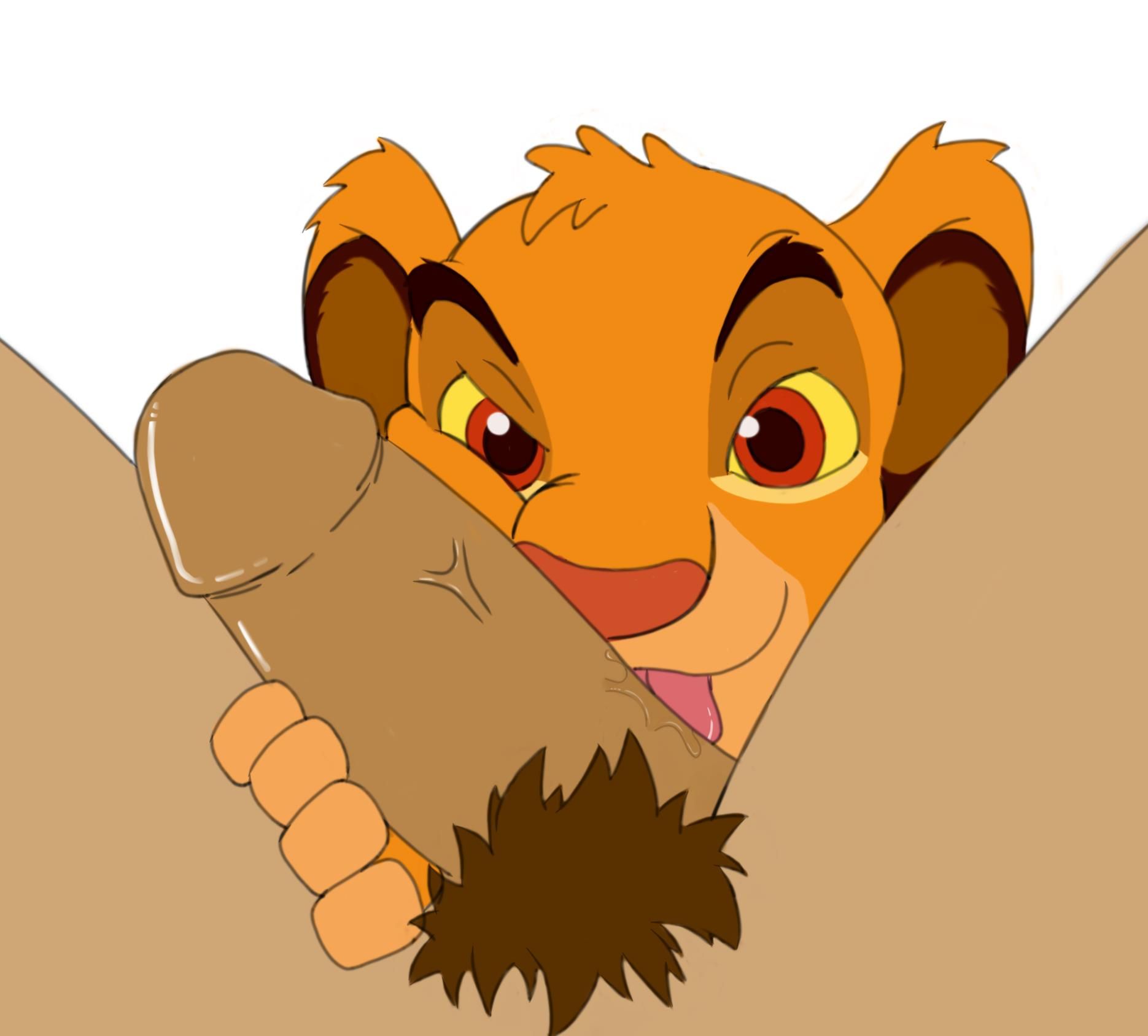 Cartoon Gay O rei leão Simba - Foto 1