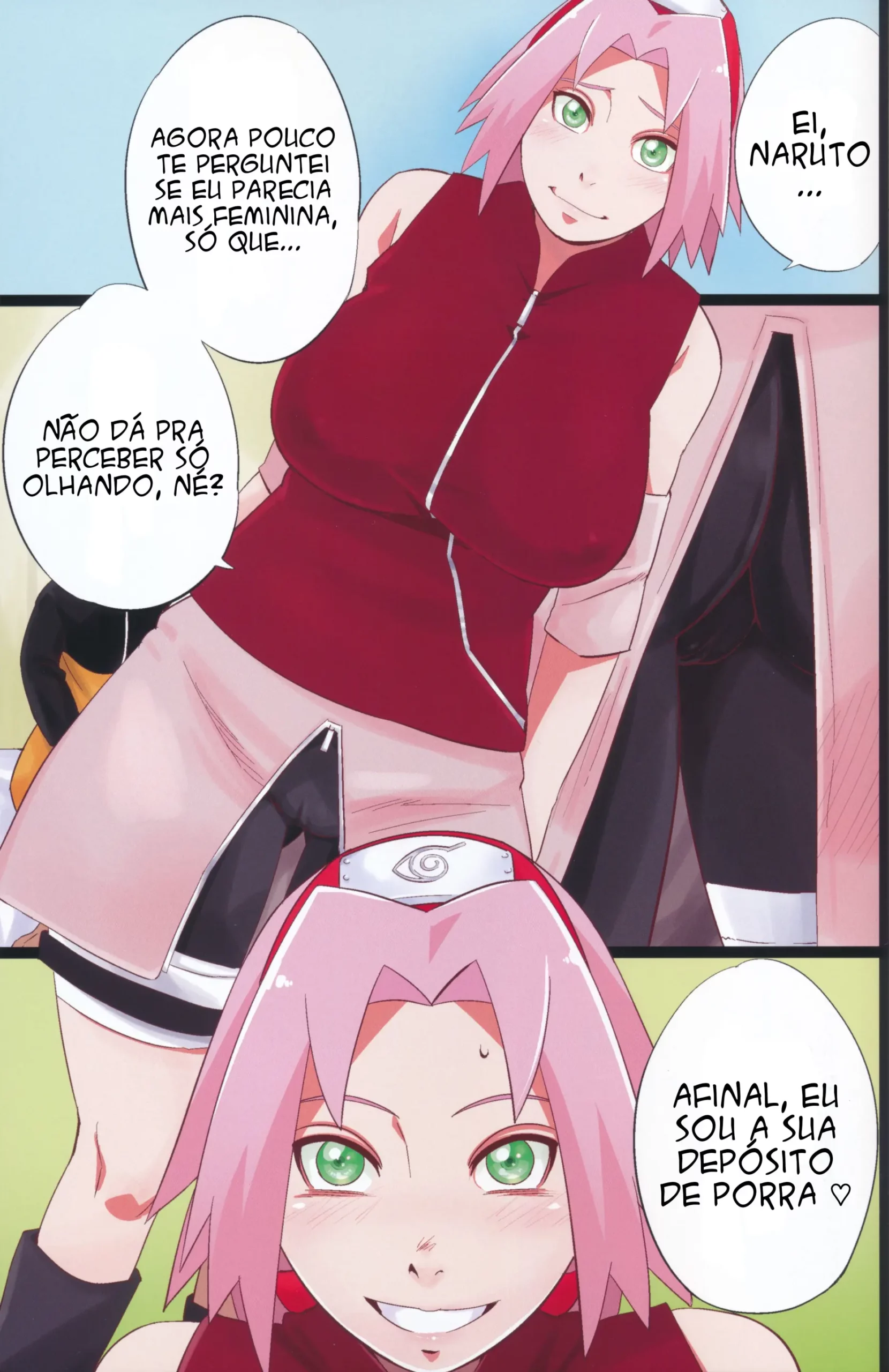 Naruto e Sakura fodendo juntos