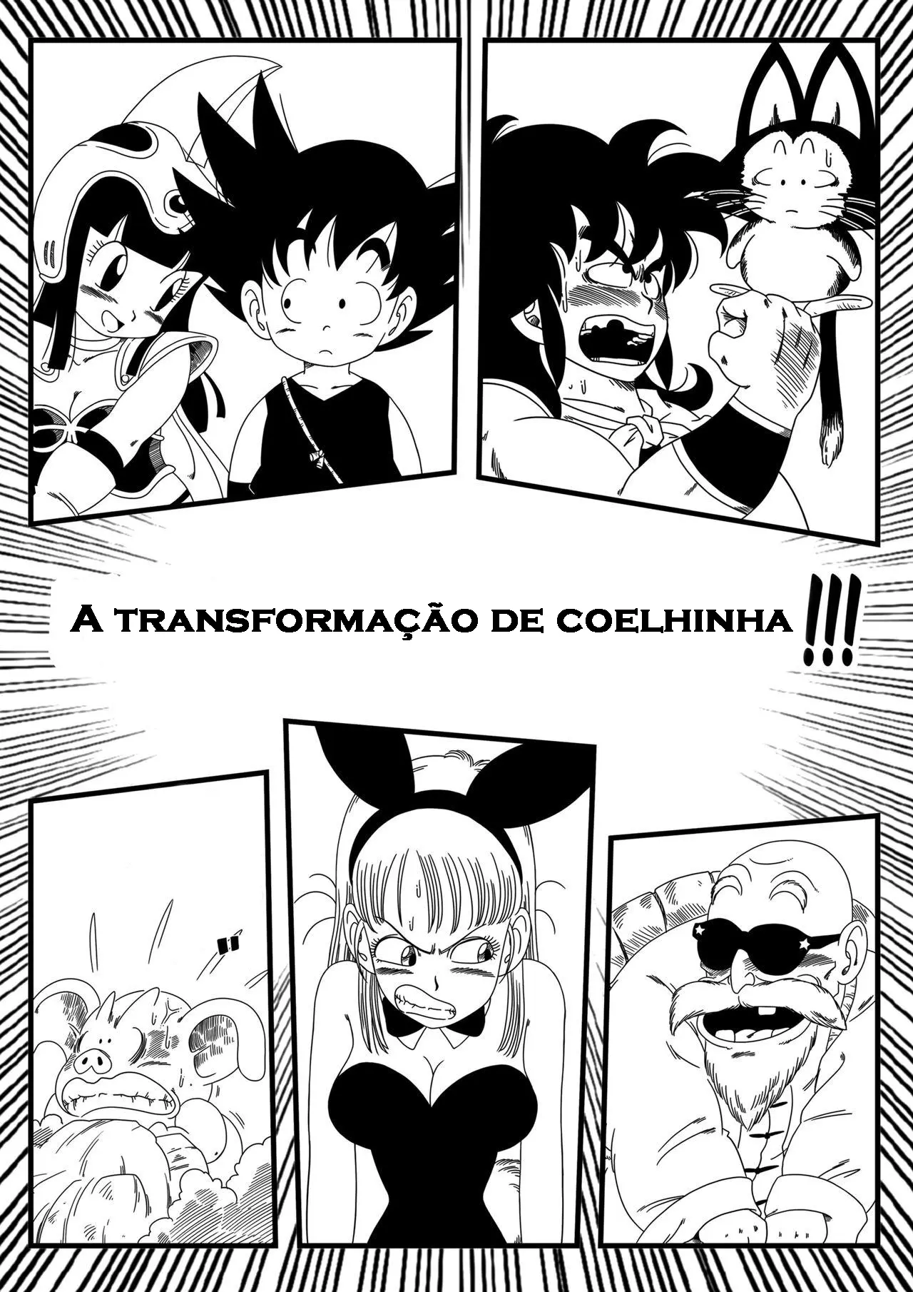 Oolong Transformação em Coelhinha e é fodido pelo mestre Kame - Foto 3