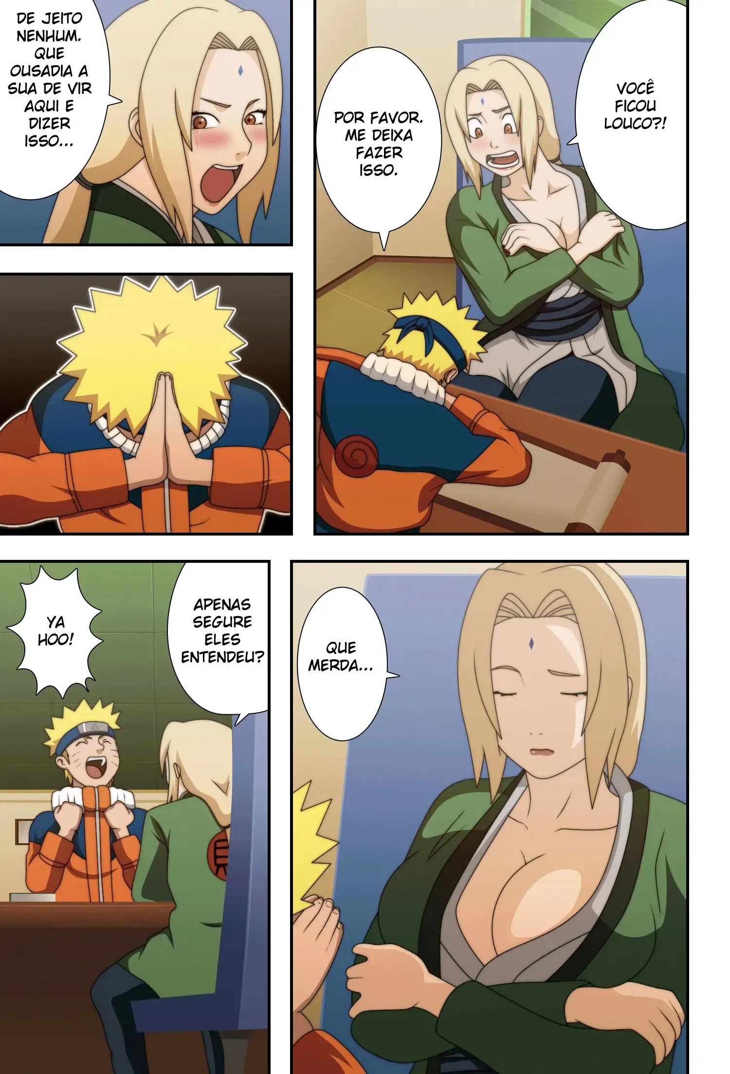 Naruto e Tsunade fodendo no escritório do Hokage - Foto 4