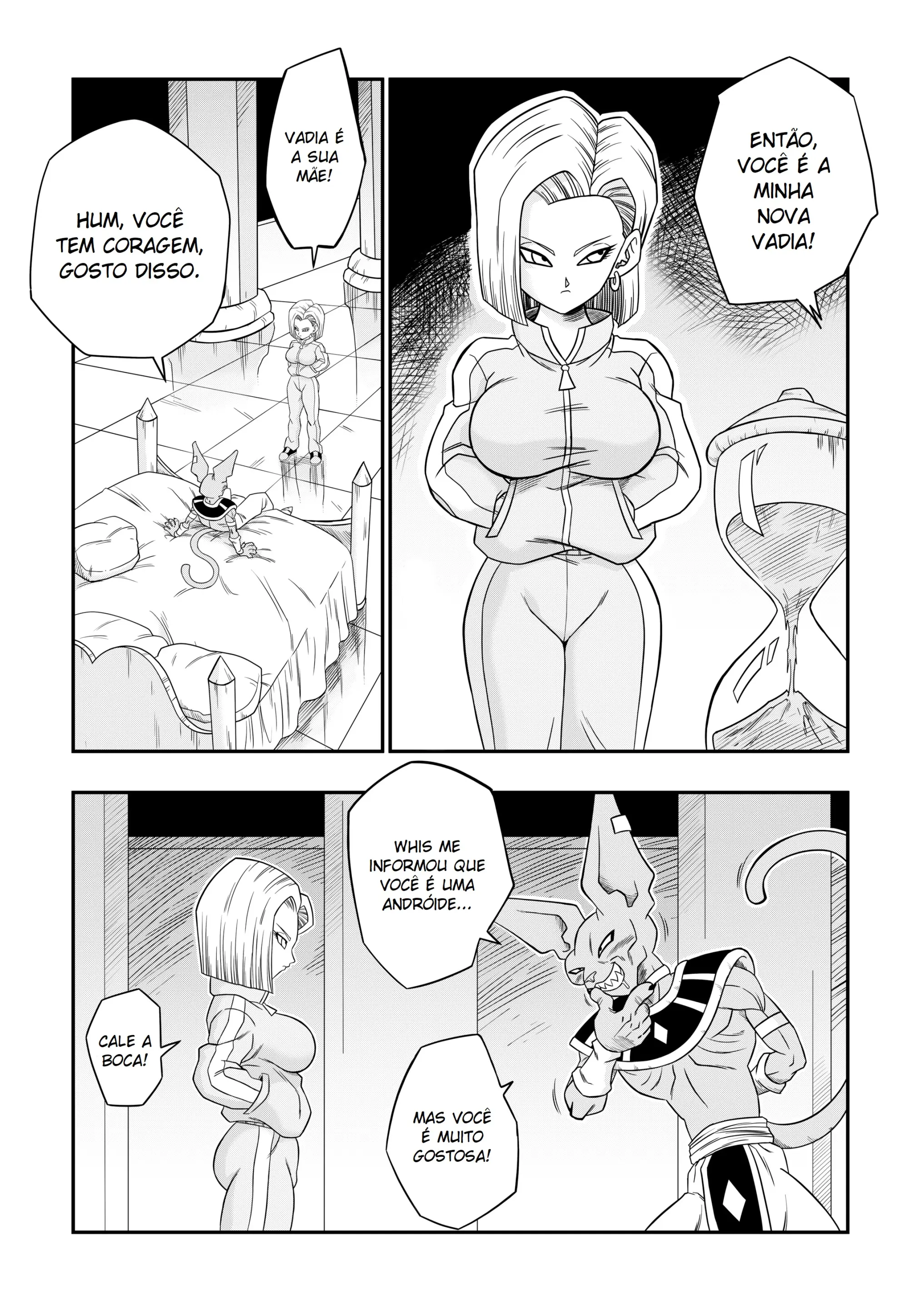 Beerus mete em Bulma e Androide 18 - Foto 9