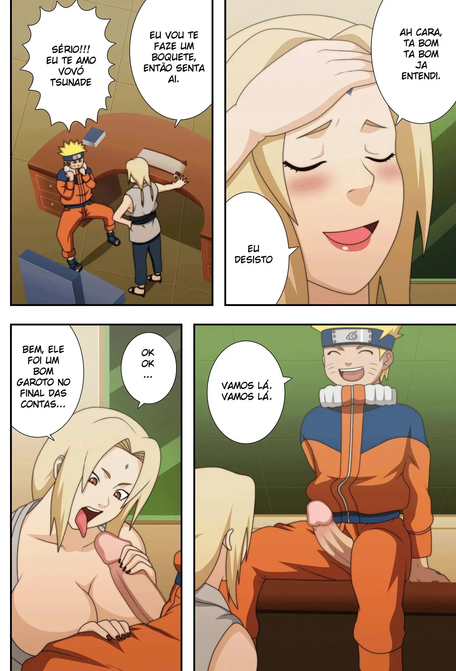 Naruto e Tsunade fodendo no escritório do Hokage - Foto 11