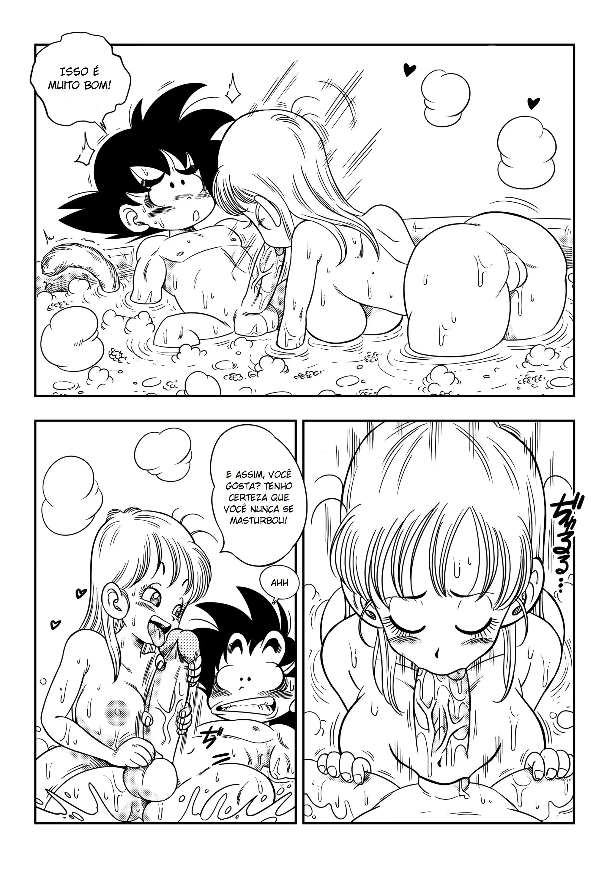 Bulma e Goku fodendo na banheira - Foto 12