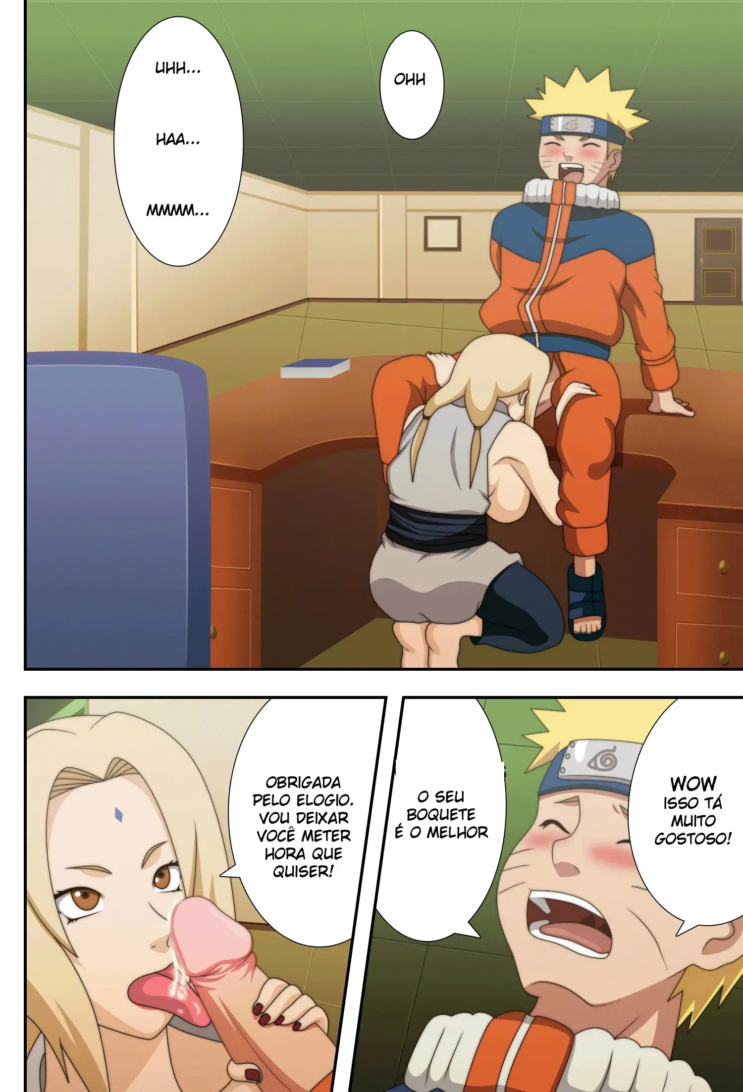 Naruto e Tsunade fodendo no escritório do Hokage - Foto 13