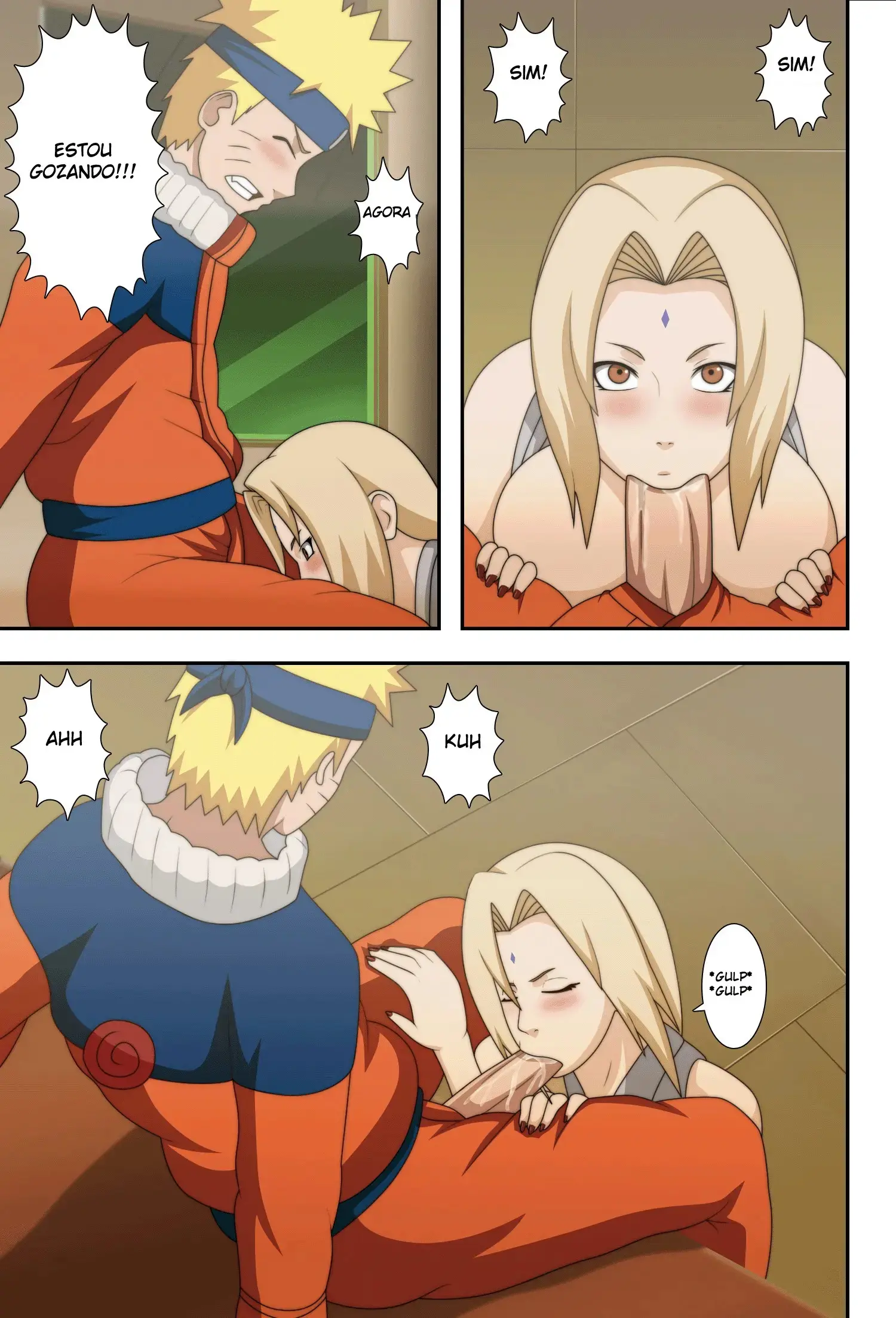 Naruto e Tsunade fodendo no escritório do Hokage - Foto 14