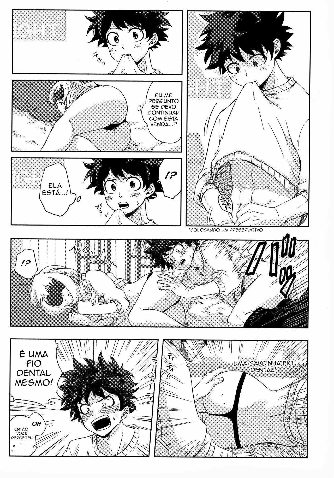 Izuku e fode Ochaco depois comer bolo - Foto 14