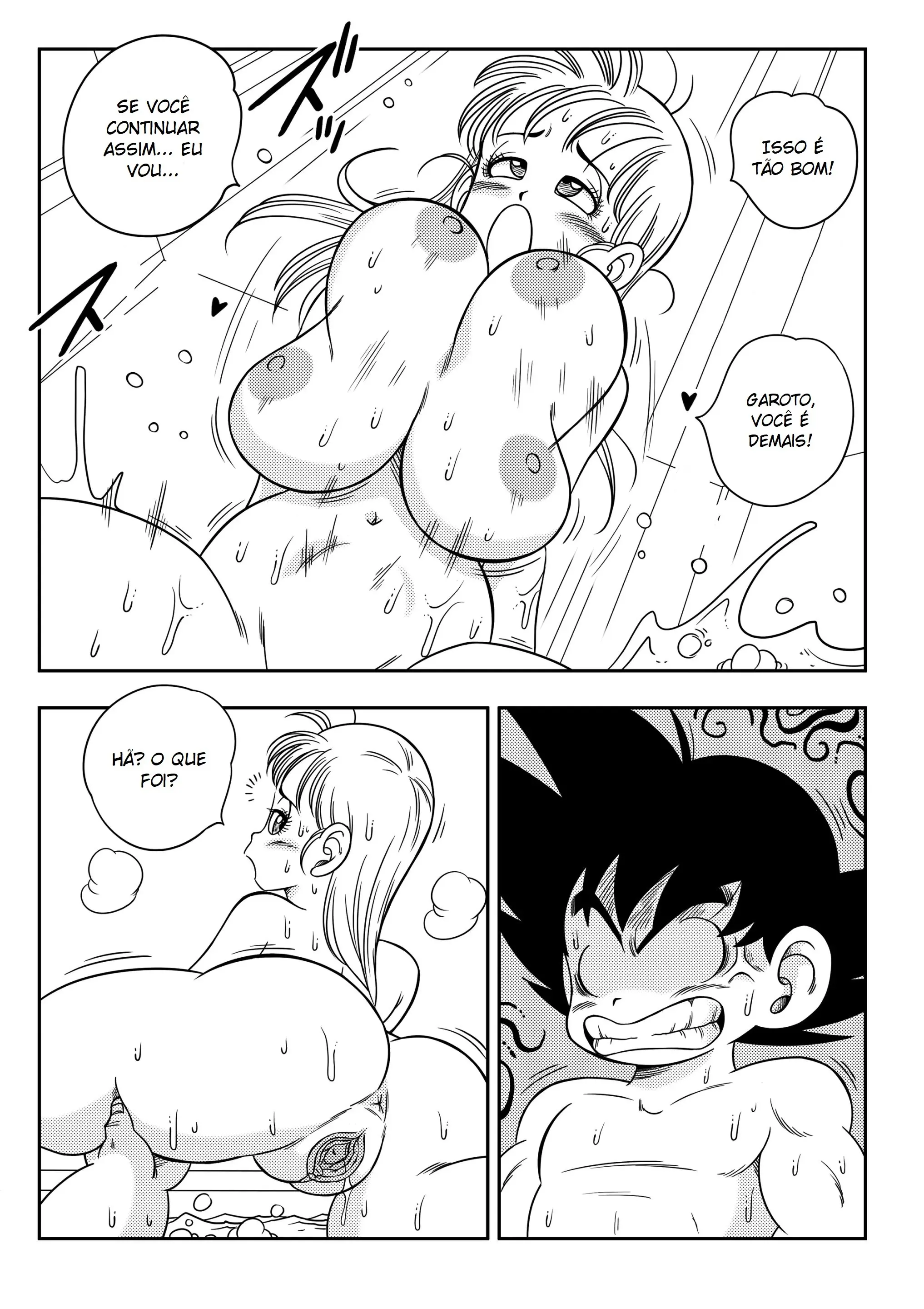 Bulma e Goku fodendo na banheira - Foto 21