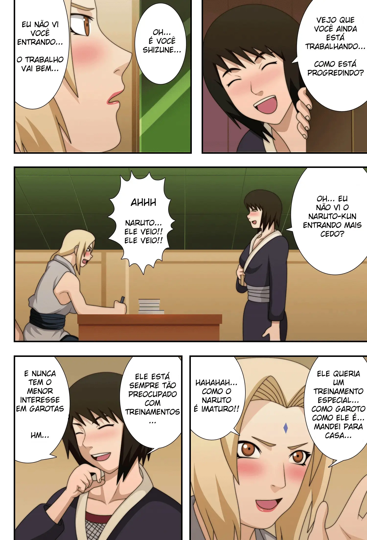 Naruto e Tsunade fodendo no escritório do Hokage - Foto 23