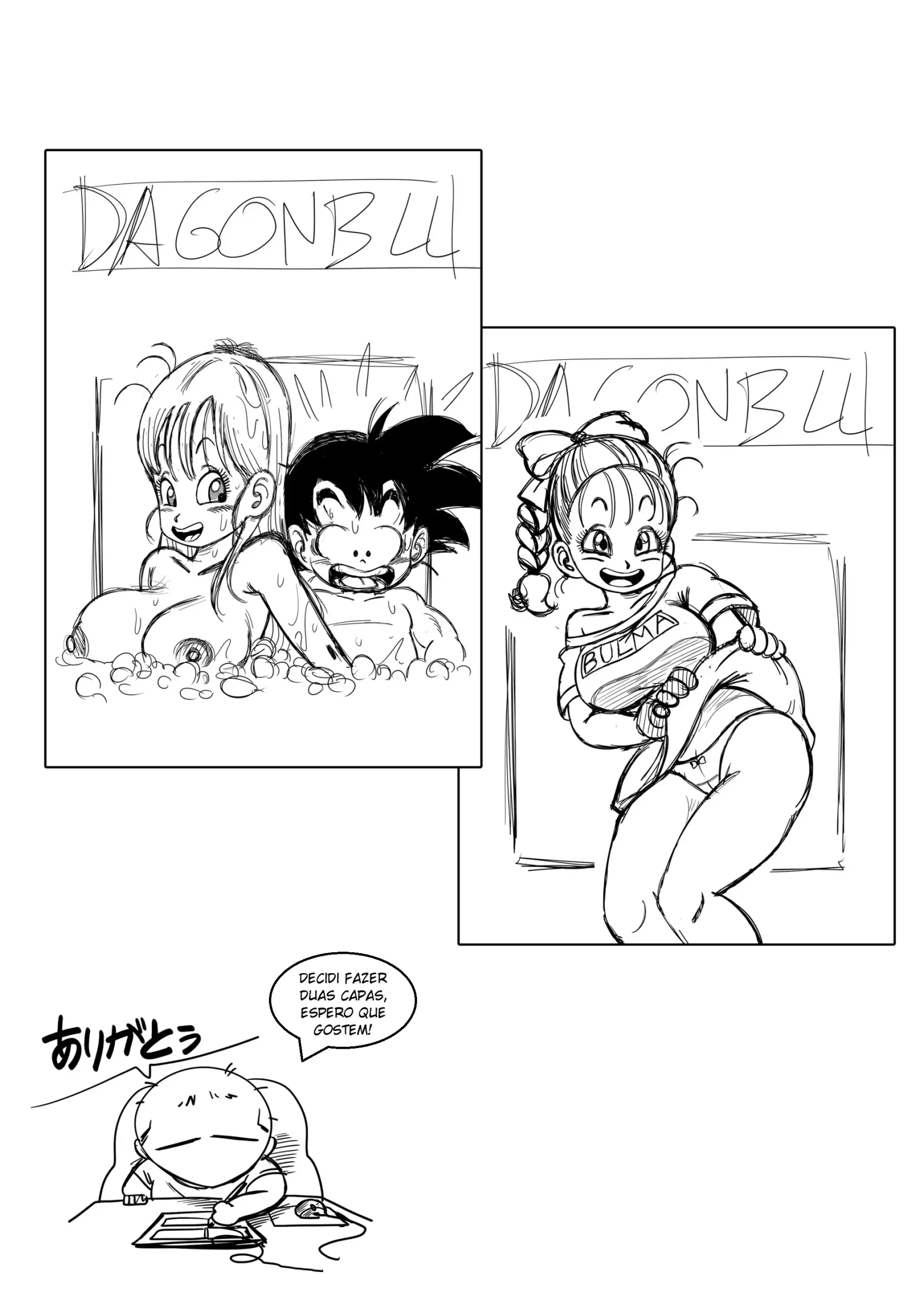 Bulma e Goku fodendo na banheira