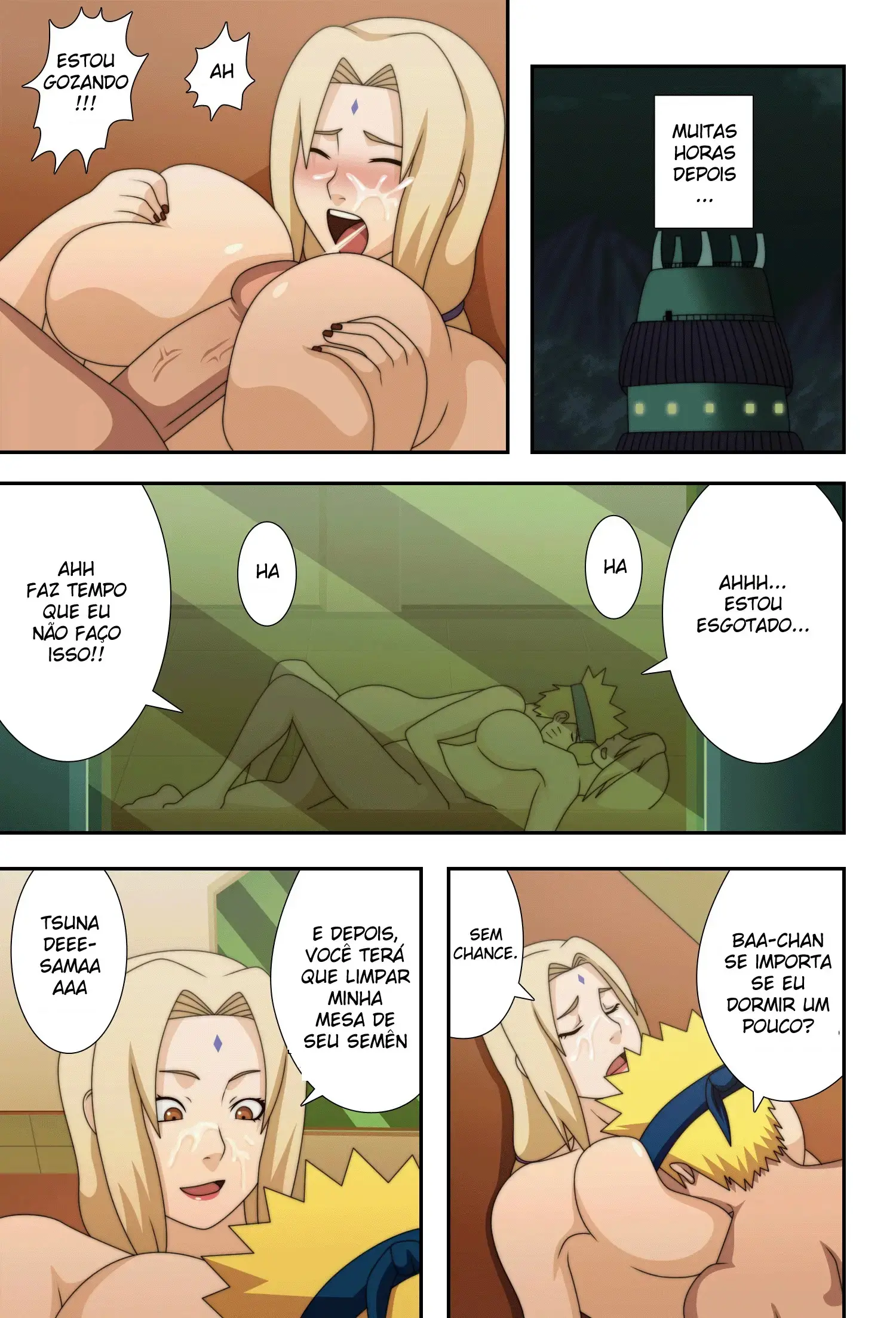 Naruto e Tsunade fodendo no escritório do Hokage - Foto 40