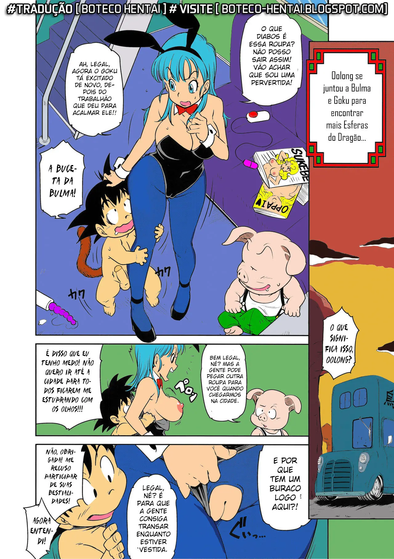 Goku e Oolong faz trio com Bulma - Foto 4